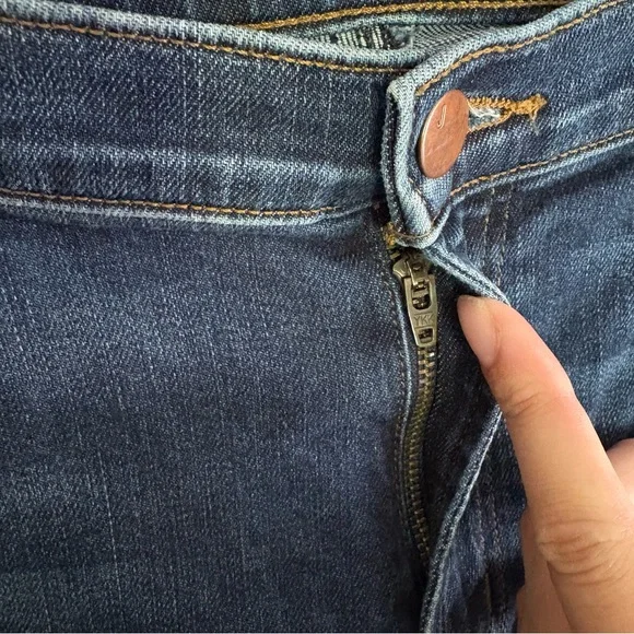 J Brand Maude Mid Rise Cigarette Jeans Idolize Dark Blue Wash 31 Denim Sleek Y2K - Picture 11 of 16